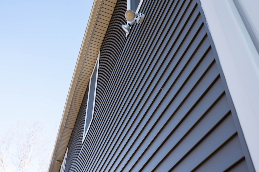 Dark-colored vinyl siding